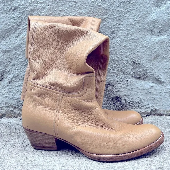 Miu Miu | Shoes | Leather Western Style Riding Boots By Miu Miu